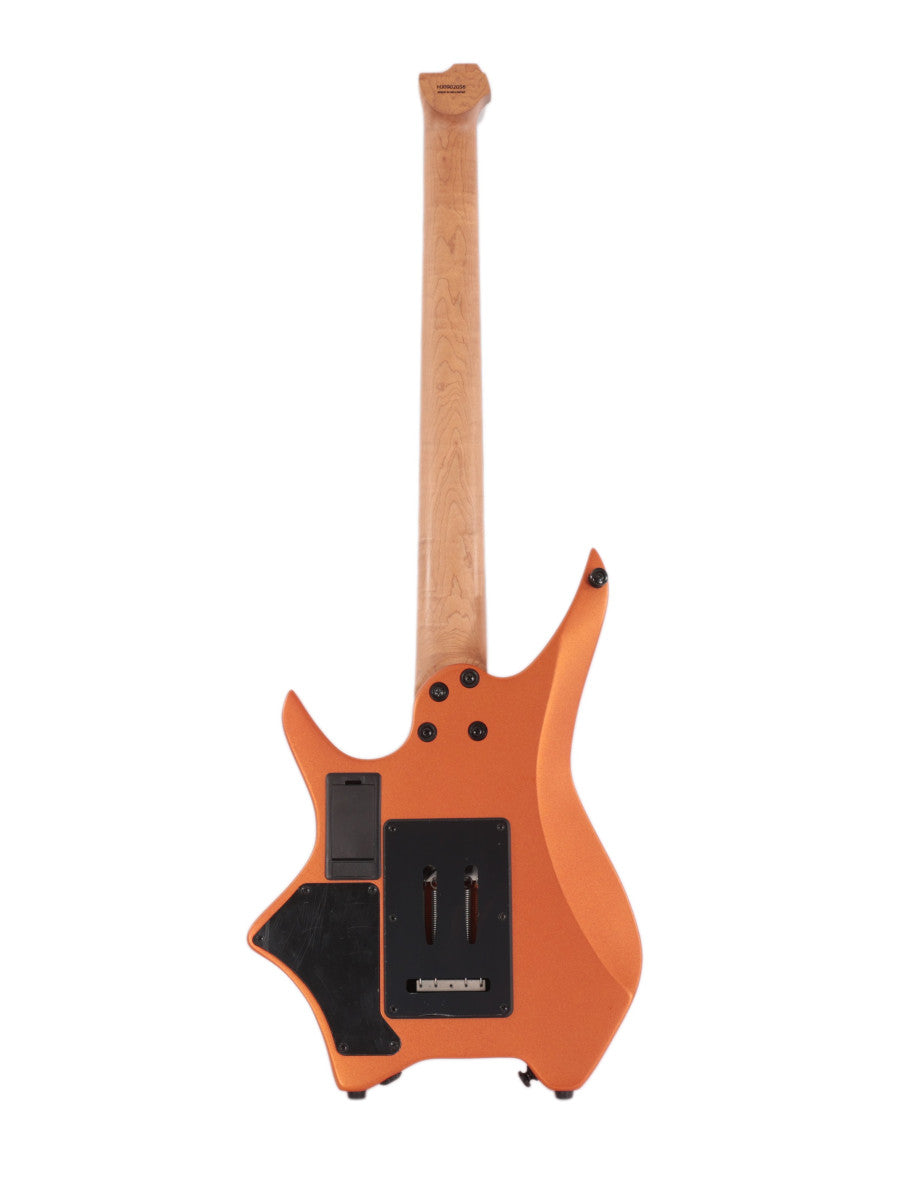 HILS HN5 Headless Electric Guitar - Satin Metallic Coral Orange