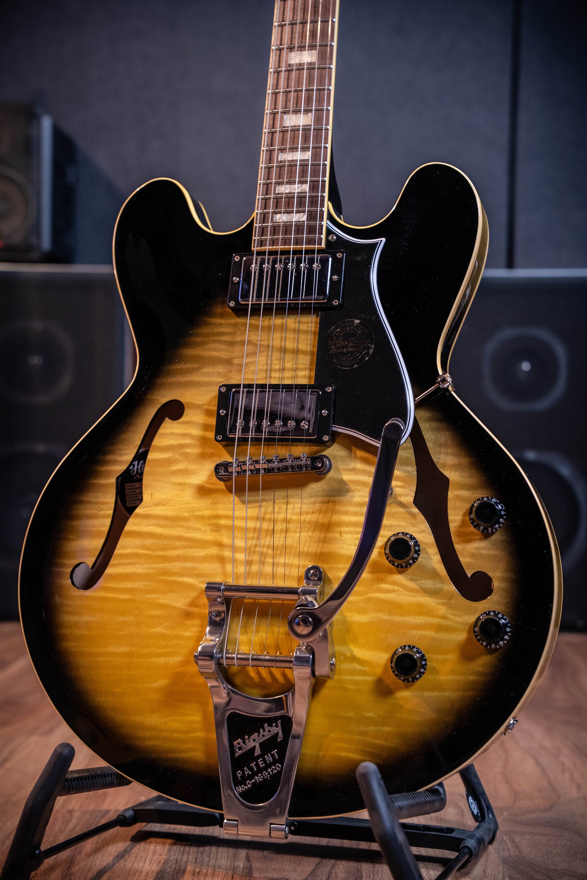 Heritage Custom Shop Factory Special H-535 Electric Guitar w/60s Neck + Bigsby - Sepia Burst