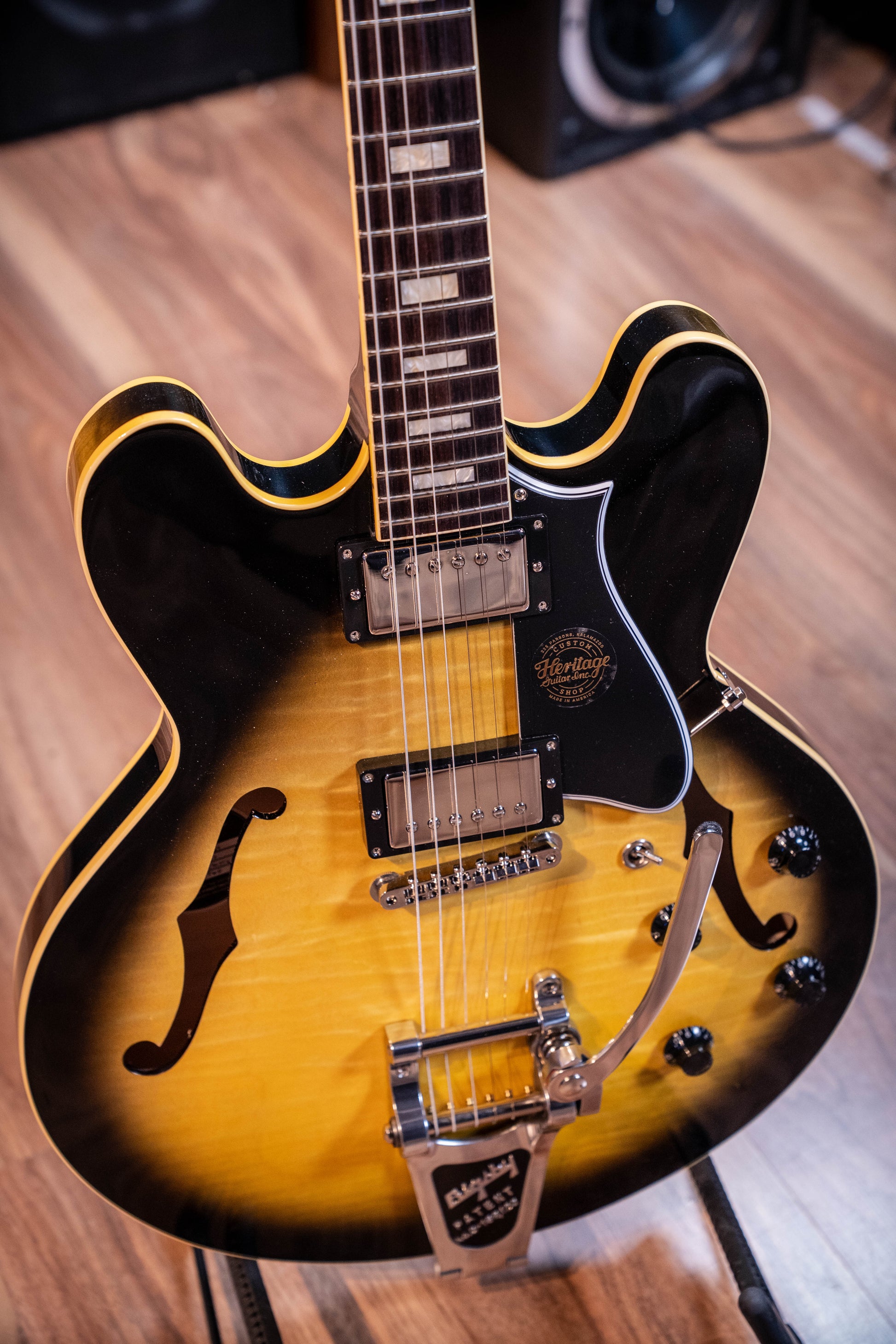 Heritage Custom Shop Factory Special H-535 Electric Guitar w/60s Neck + Bigsby - Sepia Burst