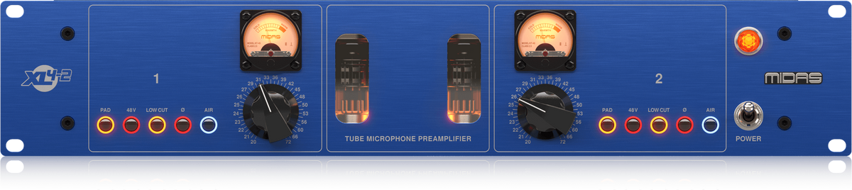 Midas XL4-2 2-Ch Class-A Tube Mic Preamp