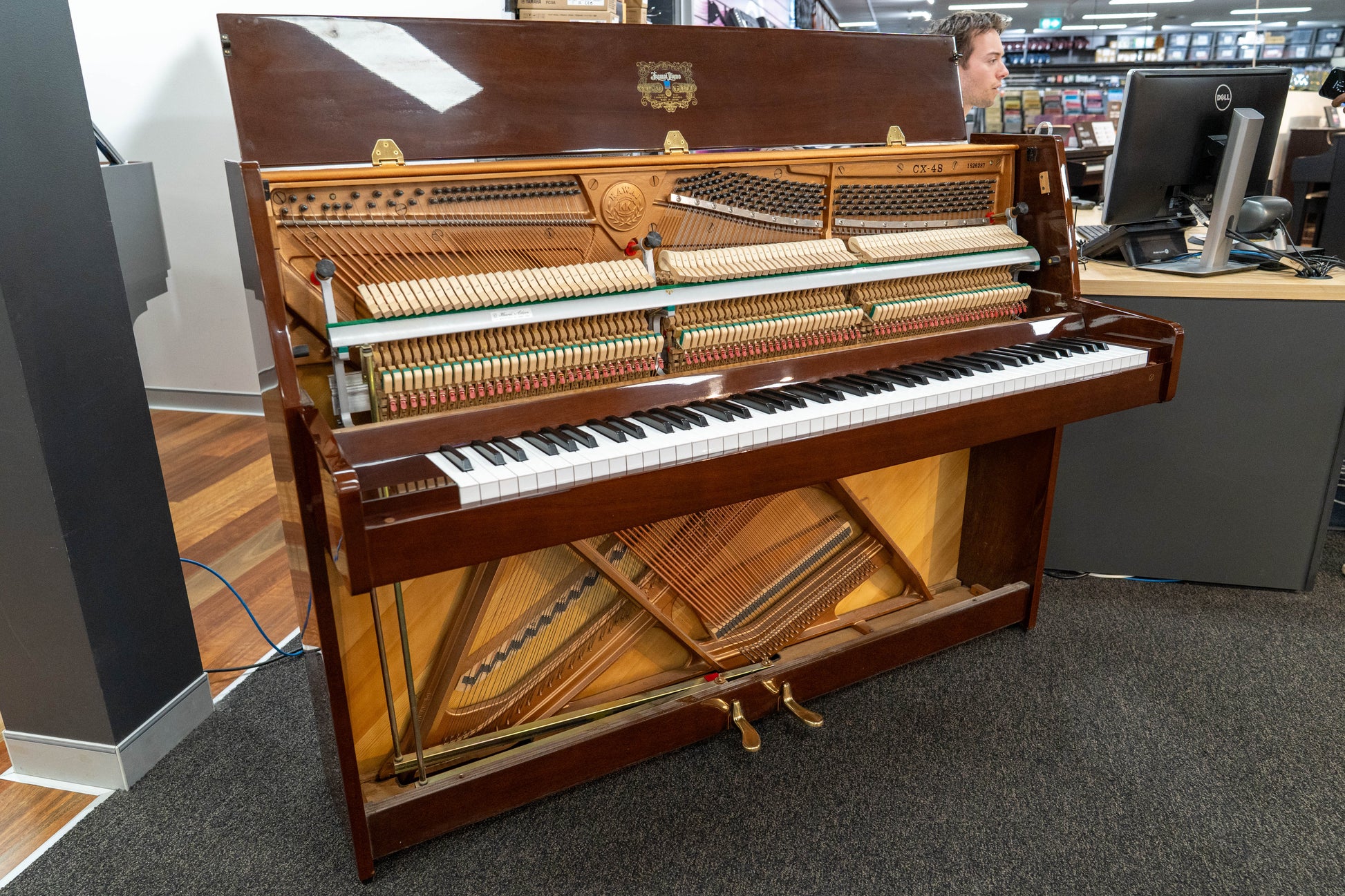 Kawai CX-4B Upright Piano w/Bench - Polished Walnut - Pre-Owned