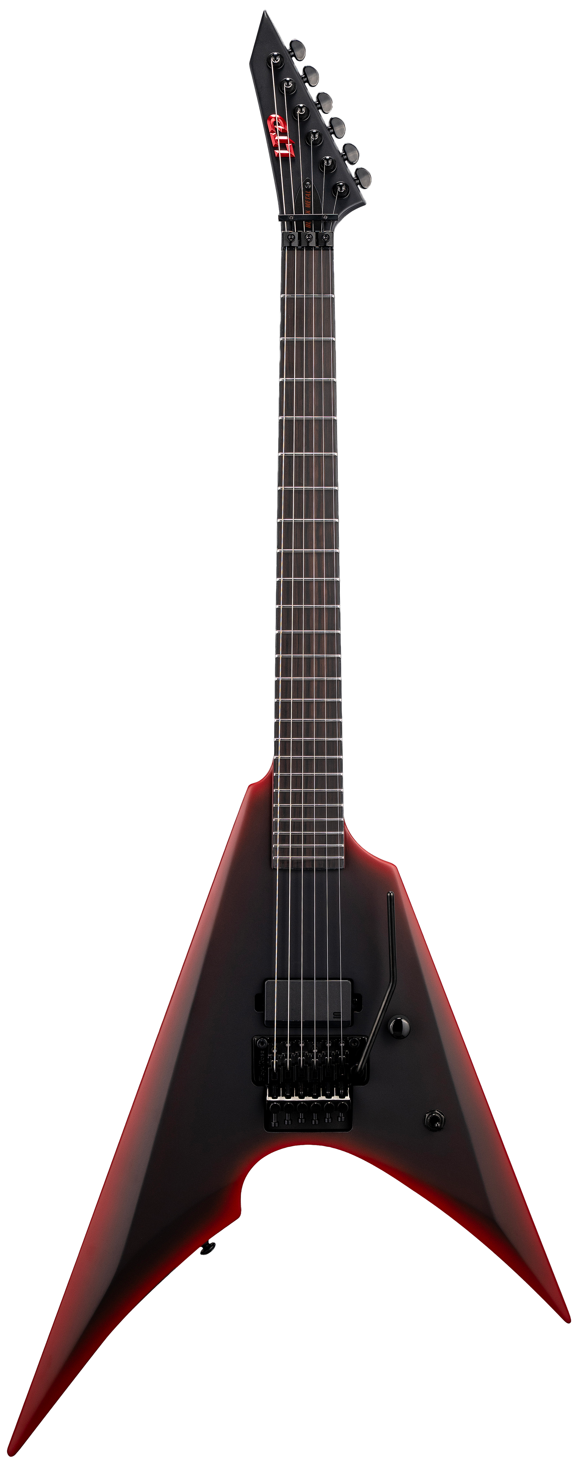 ESP LTD Arrow Black Metal - Black Red Burst Satin