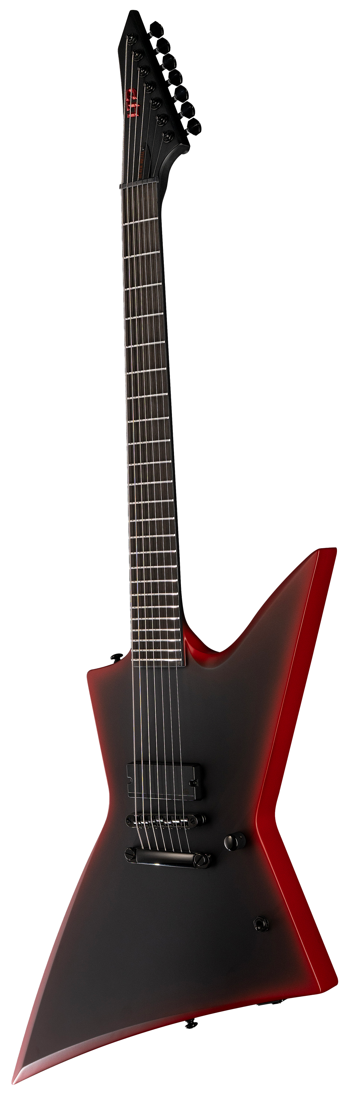 ESP LTD EXL 7 Black Metal - Black Red Burst Satin