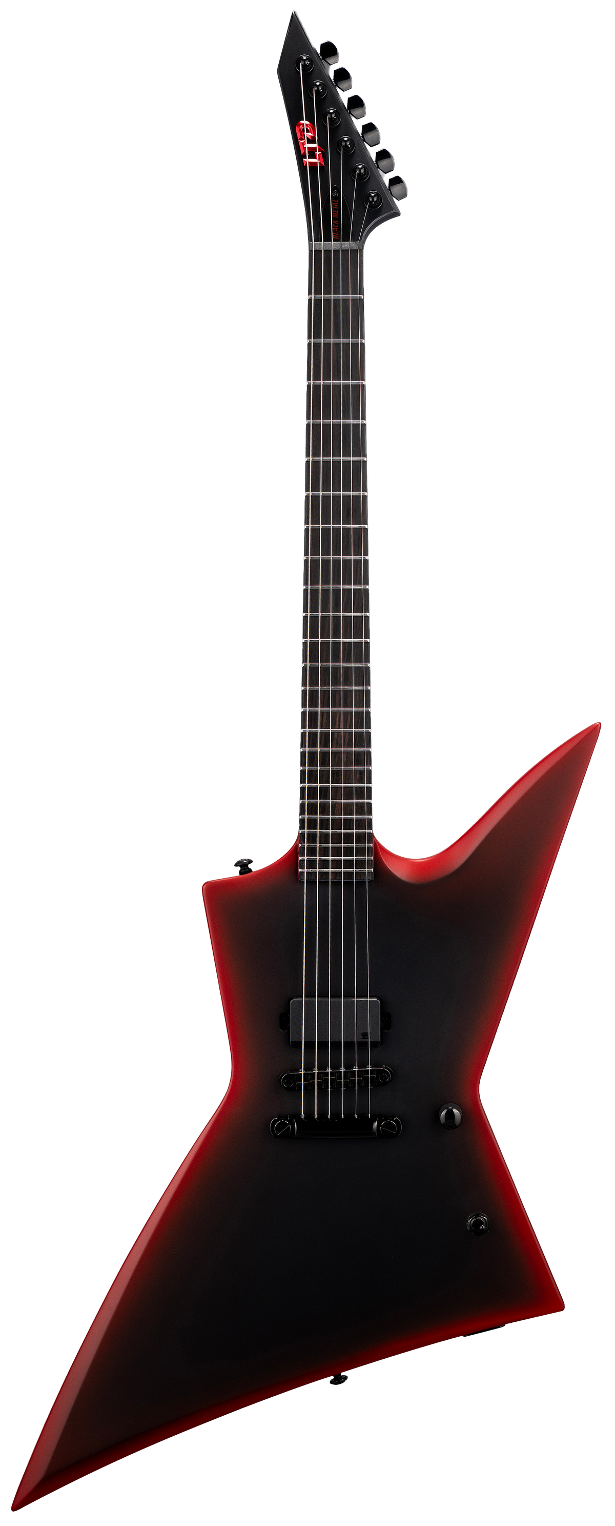 ESP LTD EXL Black Metal - Black Red Burst Satin