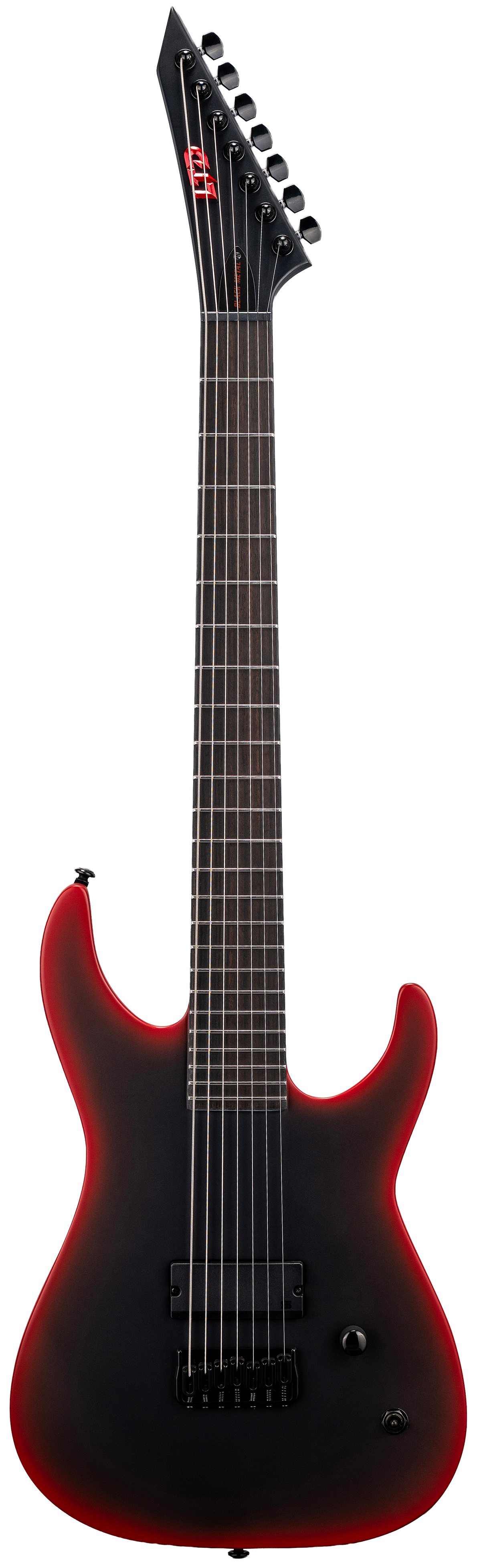 ESP LTD M-7HT Bari Black Metal - Black Red Burst Satin