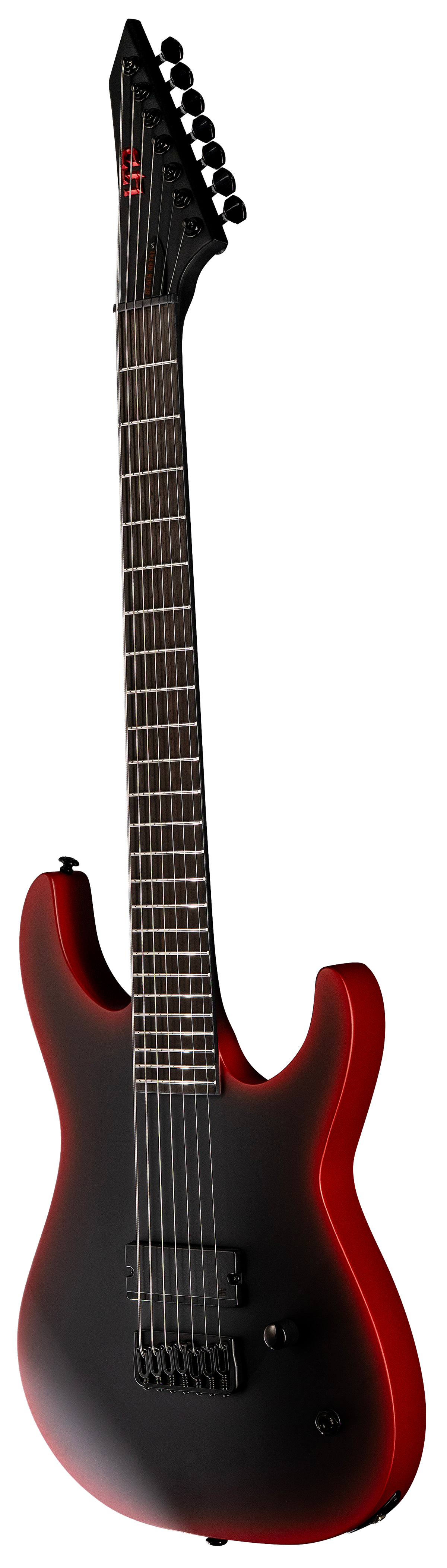 ESP LTD M-7HT Bari Black Metal - Black Red Burst Satin