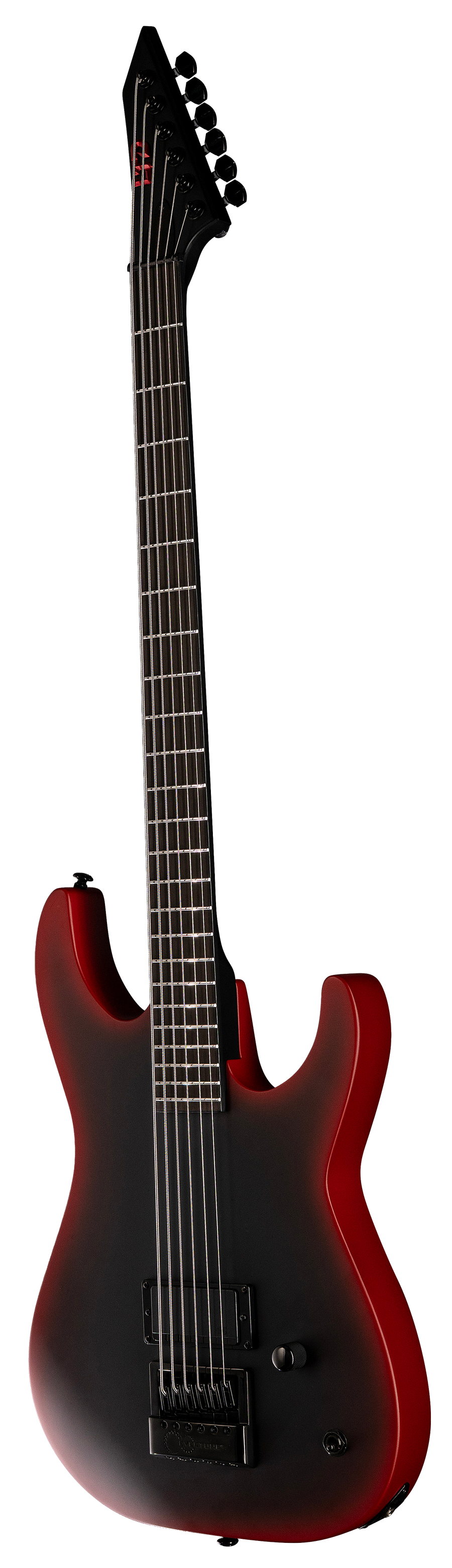 ESP LTD M-6 Bari Evertune Black Metal - Black Red Burst Satin