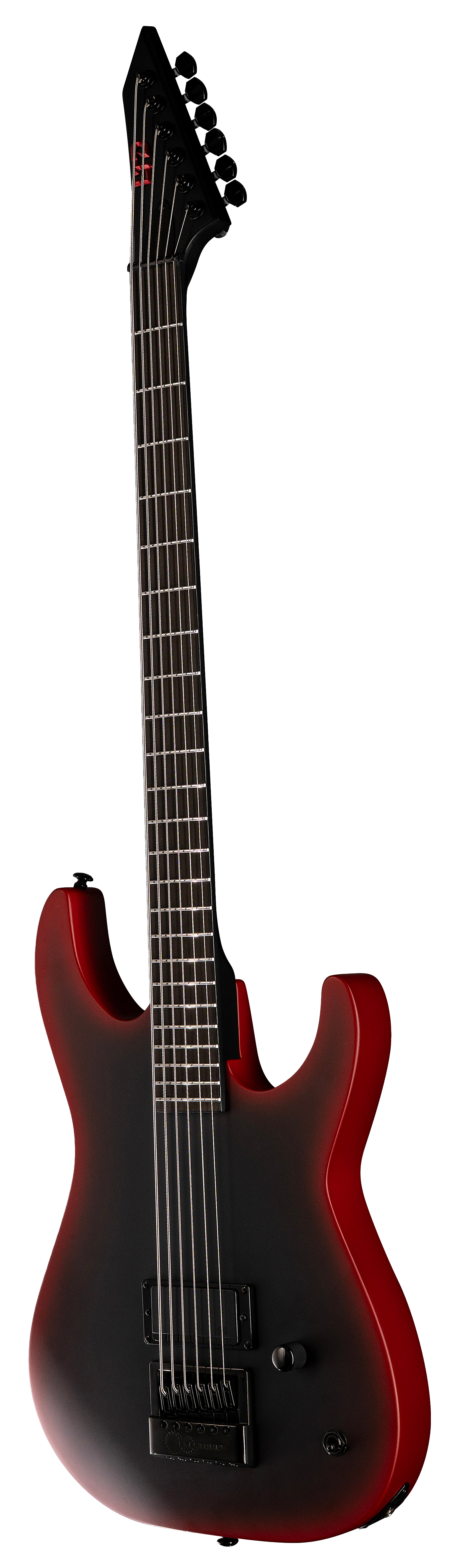 ESP LTD M-6 Bari Evertune Black Metal - Black Red Burst Satin