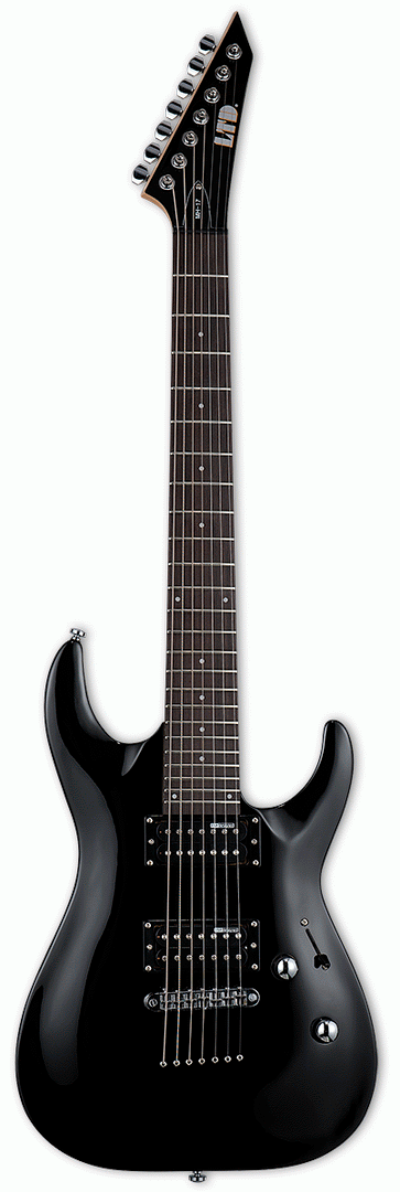 LTD LMH-17 7-String Electric Guitar w/Gigbag - Black