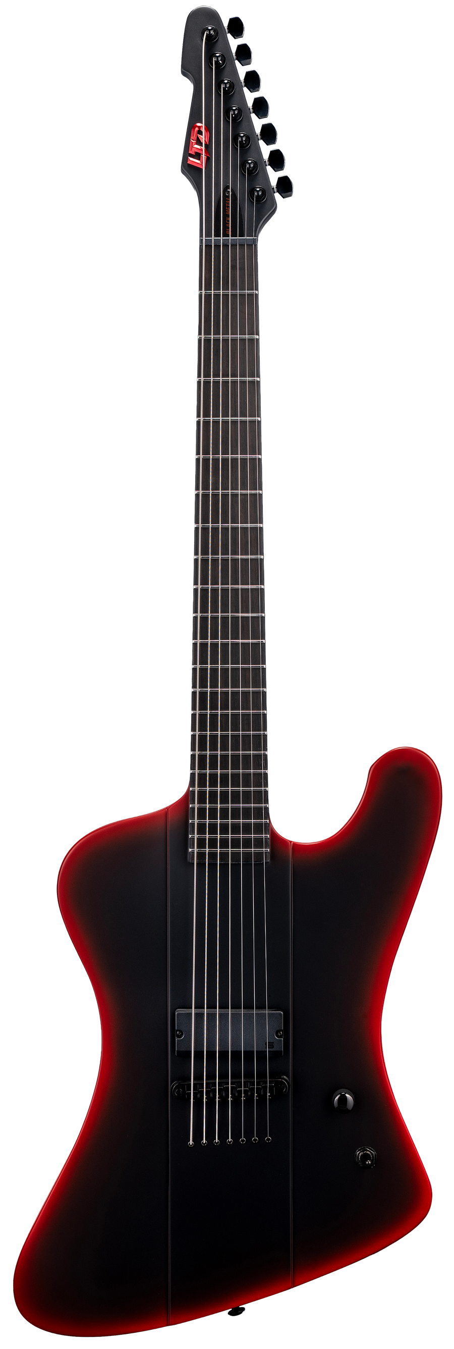 ESP LTD Phoenix 7 Black Metal - Black Red Burst Satin
