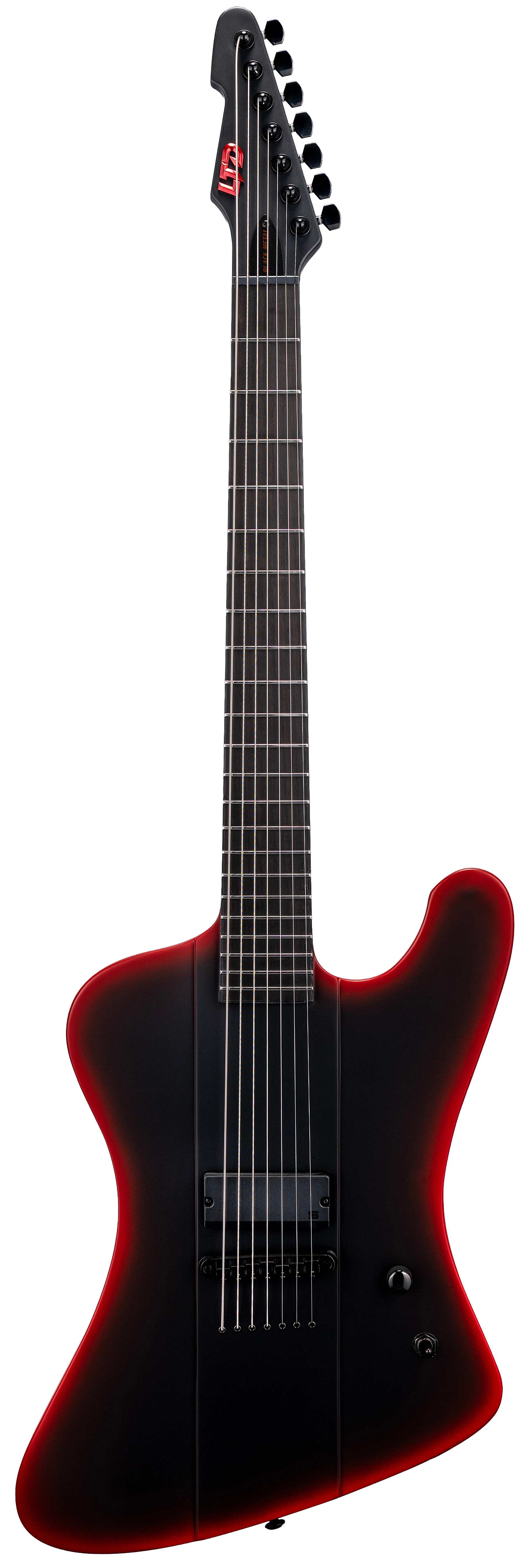 ESP LTD Phoenix 7 Black Metal - Black Red Burst Satin