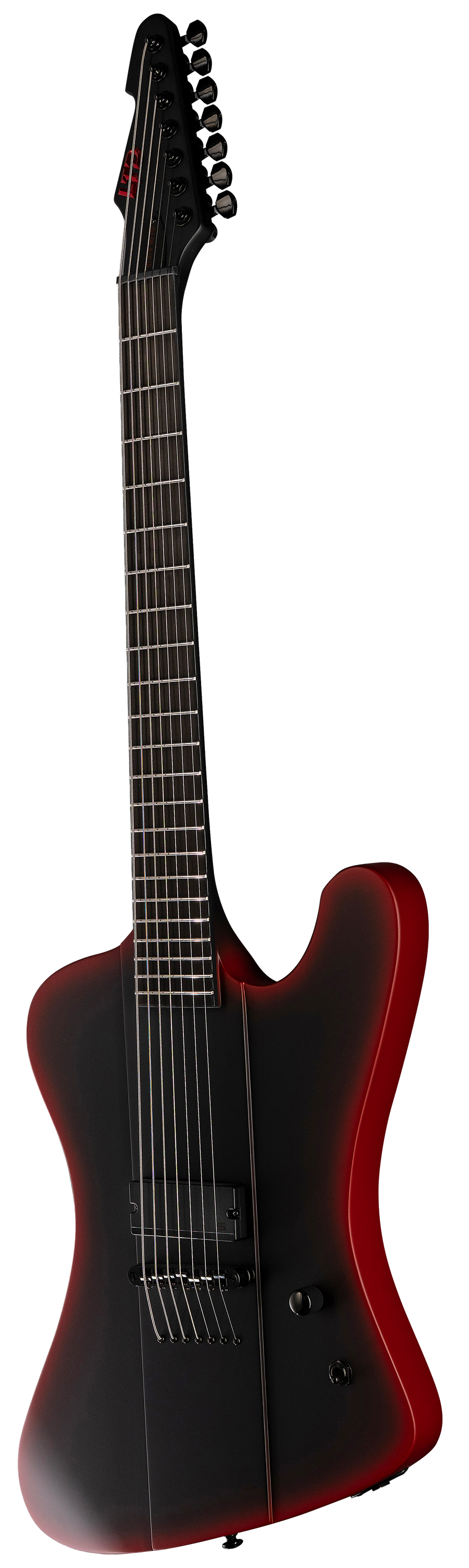ESP LTD Phoenix 7 Black Metal - Black Red Burst Satin