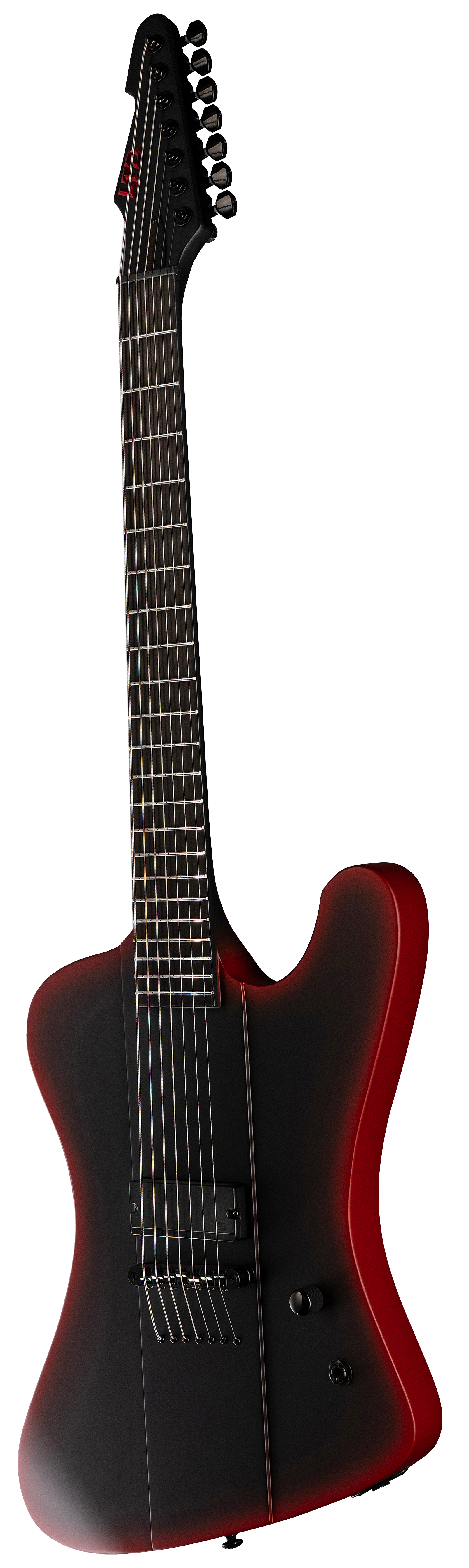 ESP LTD Phoenix 7 Black Metal - Black Red Burst Satin