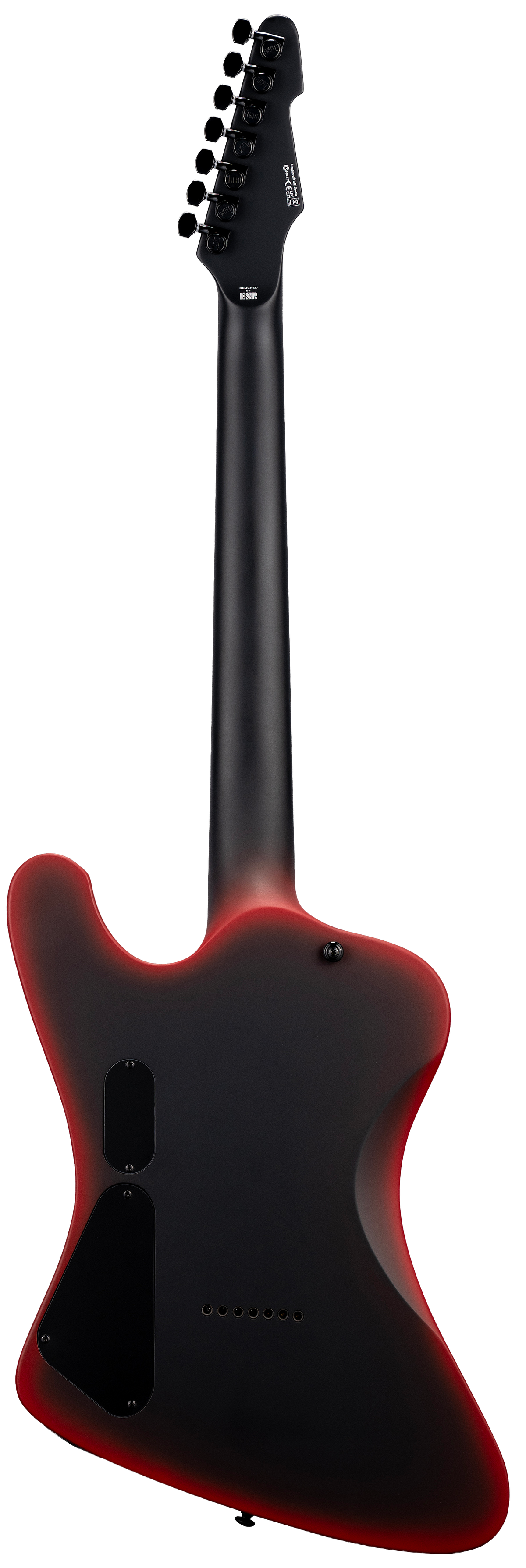 ESP LTD Phoenix 7 Black Metal - Black Red Burst Satin