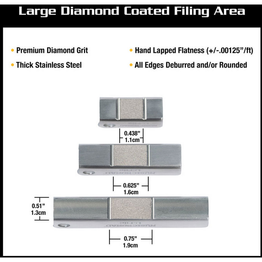 Music Nomad Diamond U-File Fret Levellers (3pk)