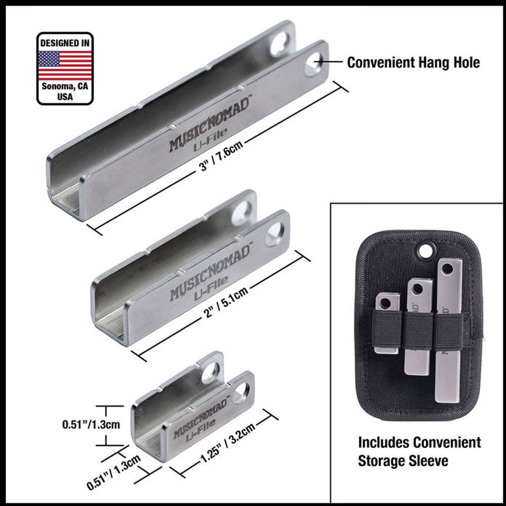 Music Nomad Diamond U-File Fret Levellers (3pk)
