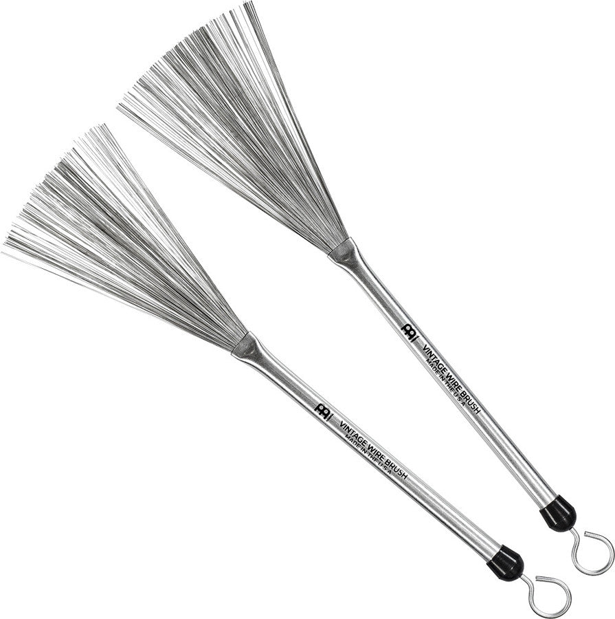 Meinl Aluminium Handle Retractable Wire Brushes - Vintage