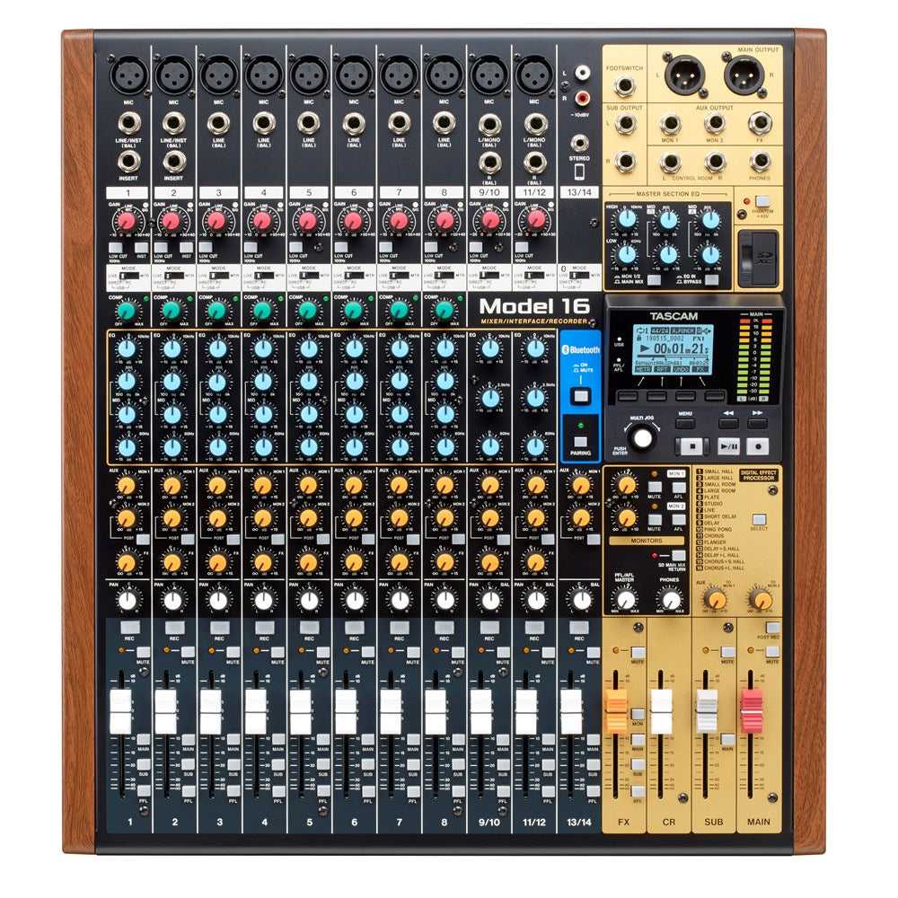 Tascam MODEL-16 Hybrid Mixer / Multi-Track Recorder