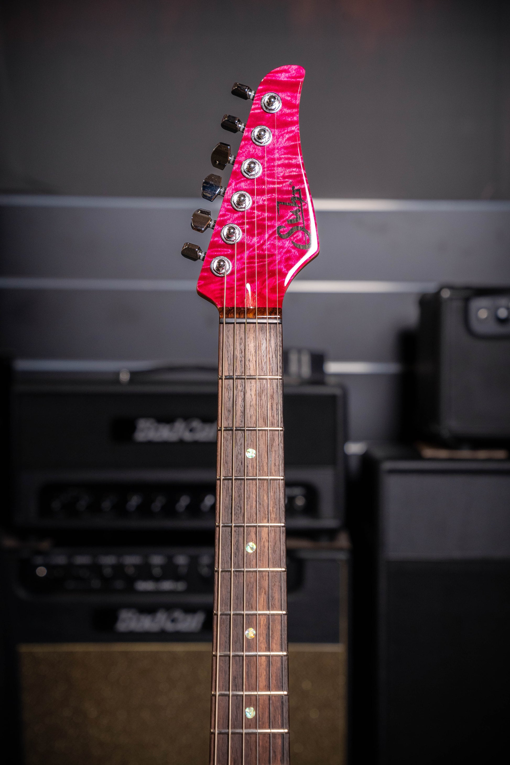 Suhr Custom Modern HSH #5 Top Electric Guitar - Magenta Pink Stain #87547