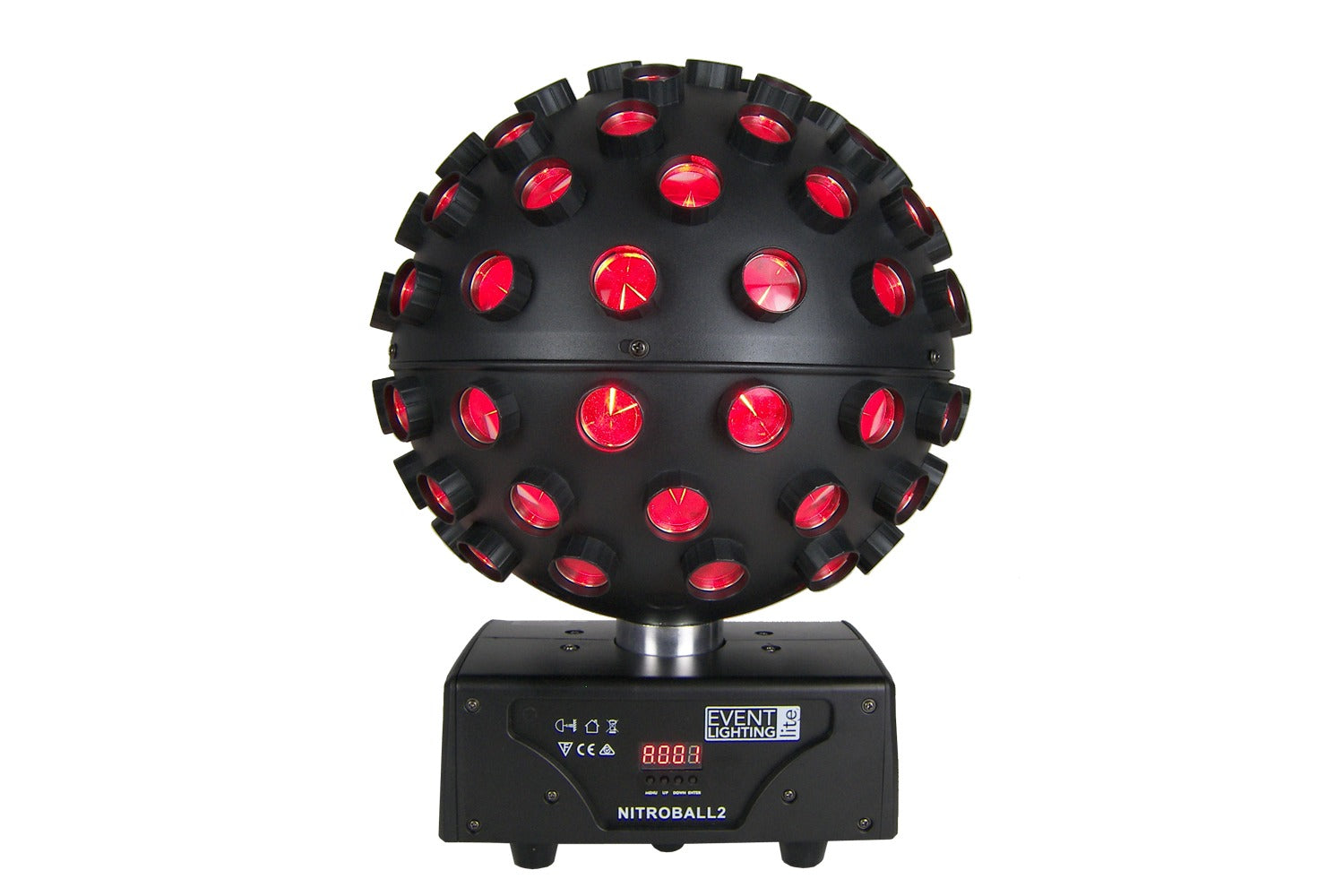 Event Lighting NITROBALL2 Spherical rotating effect light, 5 x 15W RGBWAUV LED