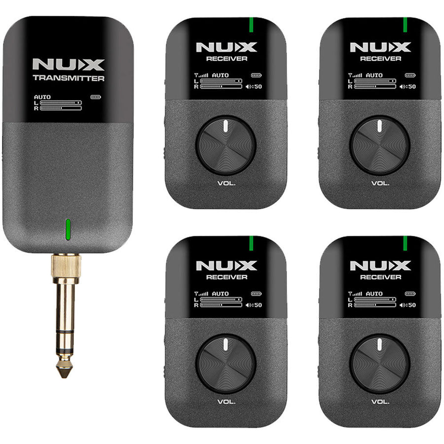 NU-X C7RCX4 Stereo 5.8 GHz Wireless In-Ear Monitoring System (4-Receivers)