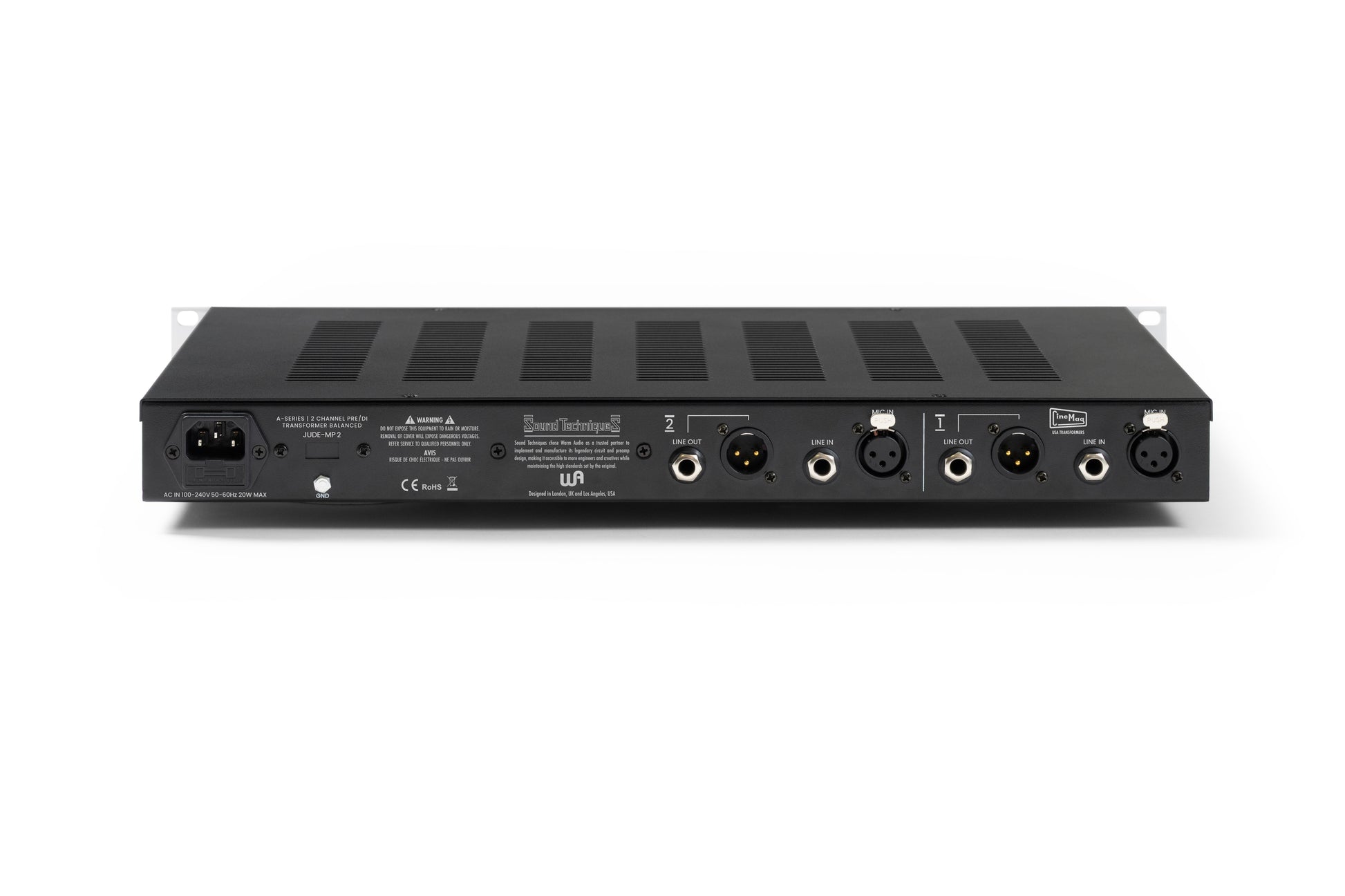 Warm Audio x Sound Techniques JUDE Dual Channel / Stereo Microphone Preamp
