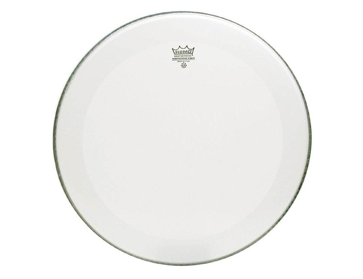 Remo 20" Powerstroke 3 Smooth White Bass Drum Head No Stripe
