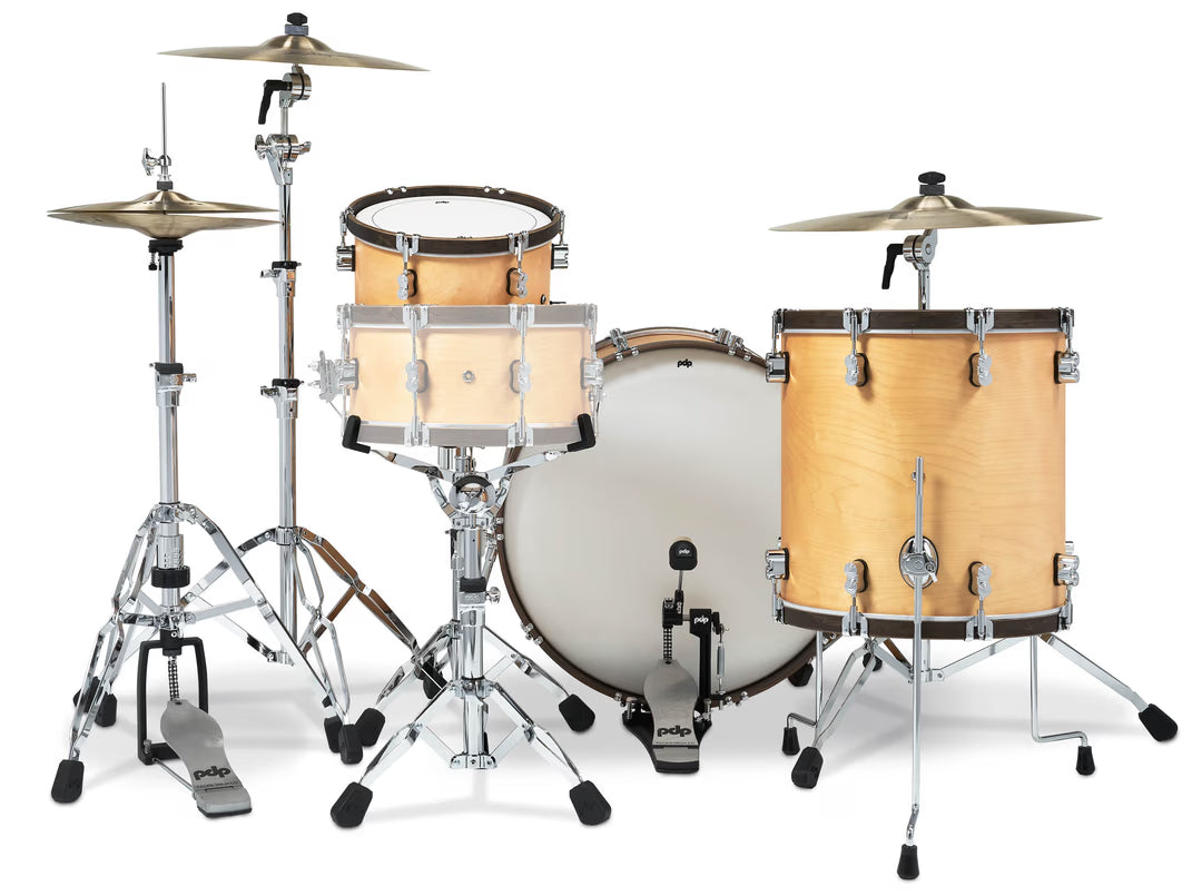 PDP Concept Classic 3pc 24" Drum Kit Shell Pack - Natural w/Walnut Hoops (13TT/16FT/24BD)