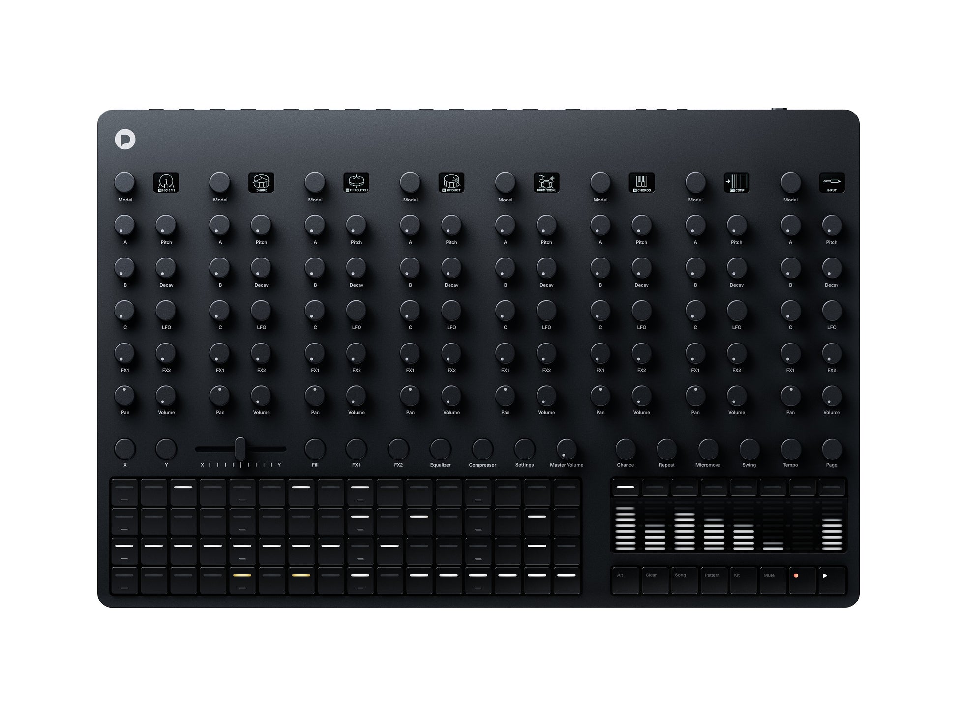 Polyend Drums Hybrid Analog / Digital Drum Machine - Black