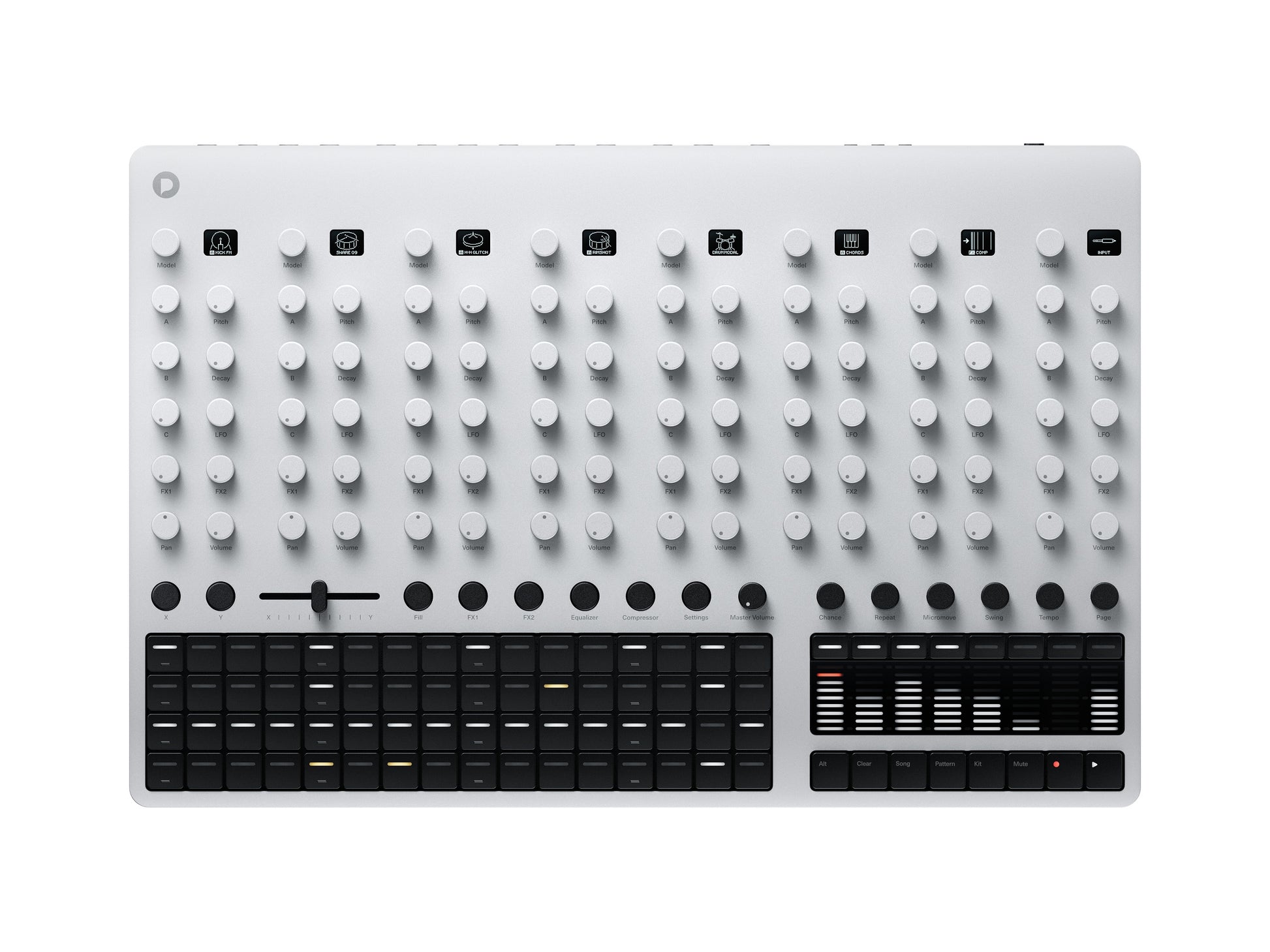 Polyend Drums Hybrid Analog / Digital Drum Machine - Silver