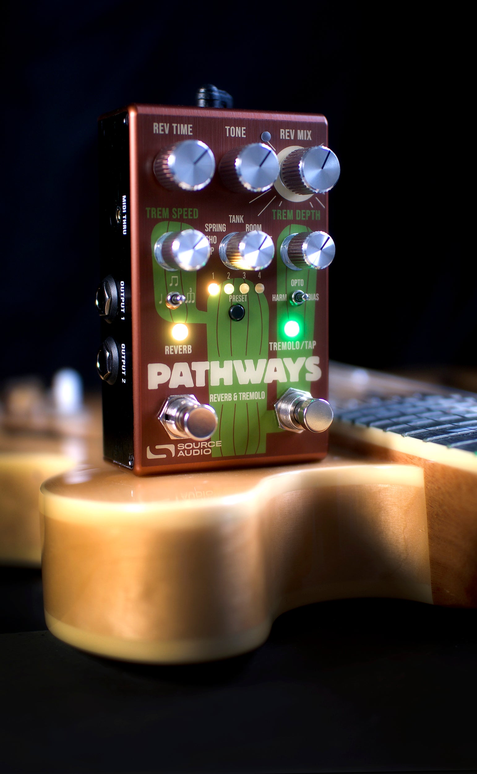 Source Audio PATHWAYS Stereo Reverb + Tremolo Pedal