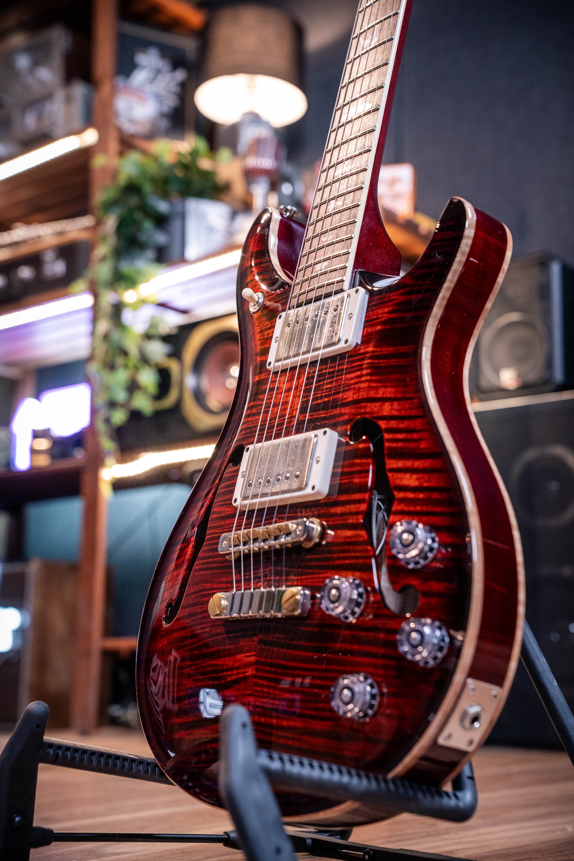 Paul Reed Smith (PRS) McCarty 594 Semi-Hollow w/Case - Dark Amber Flame - Pre-Owned
