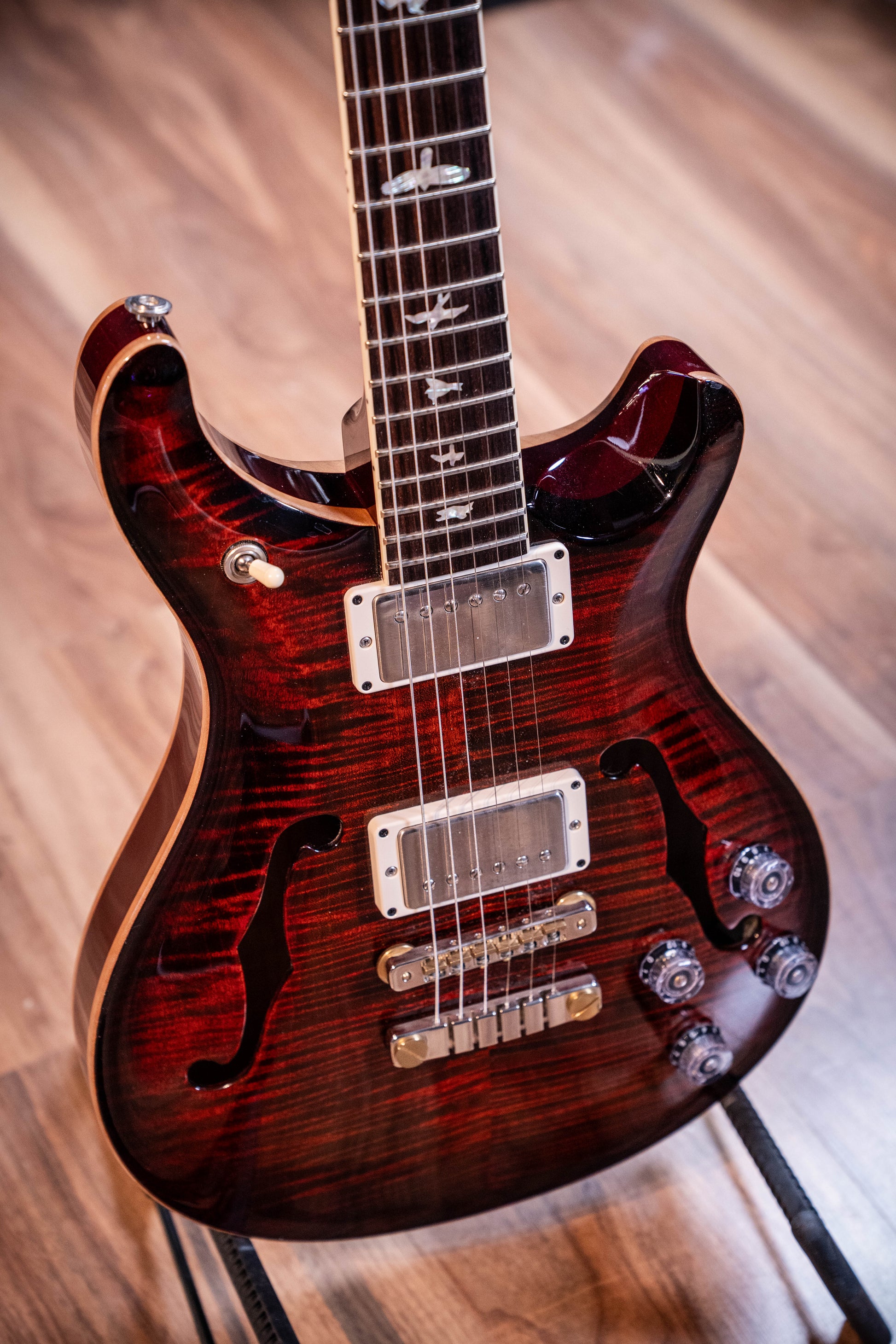 Paul Reed Smith (PRS) McCarty 594 Semi-Hollow w/Case - Dark Amber Flame - Pre-Owned