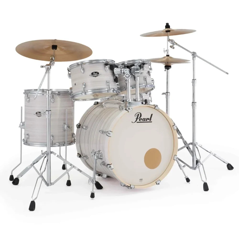 Pearl Export Fusion Plus Drum Kit Package w/HW + Cymbals - Slipstream White (22/8/10/12/16+14SN)