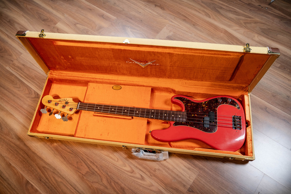 Fender Custom Shop Pino Palladino Signature Precision Bass - Fiesta Red over Desert Sand