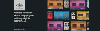 UAFX Pedal Promotion - FREE UAD Guitar Amp Bundle Plugins (via redemption)