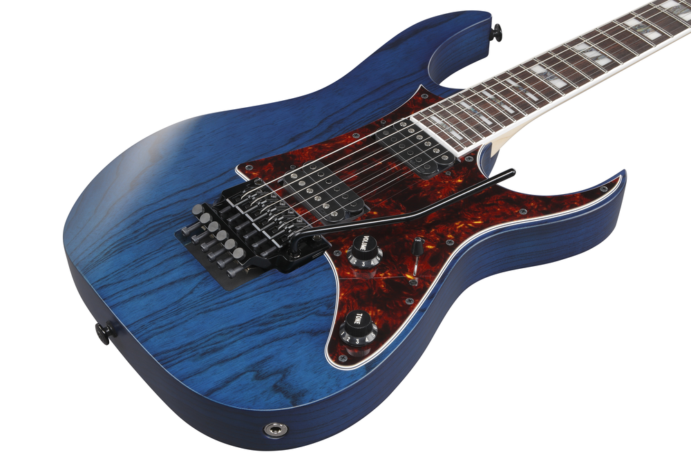 Ibanez RG653DX Electric Guitar - Transparent Deep Blue Flat
