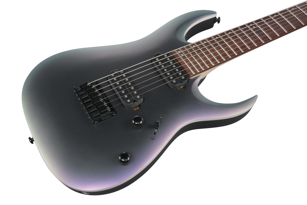 Ibanez RGA742EX 7-String Electric Guitar - Black Aurora Burst Matte