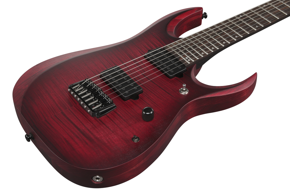 Ibanez RGD721FA 7-String Electric Guitar - Stained Wine Red Burst Flat