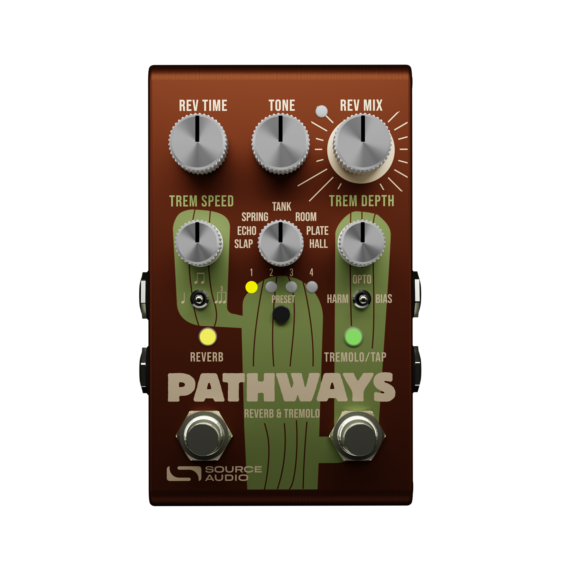 Source Audio PATHWAYS Stereo Reverb + Tremolo Pedal