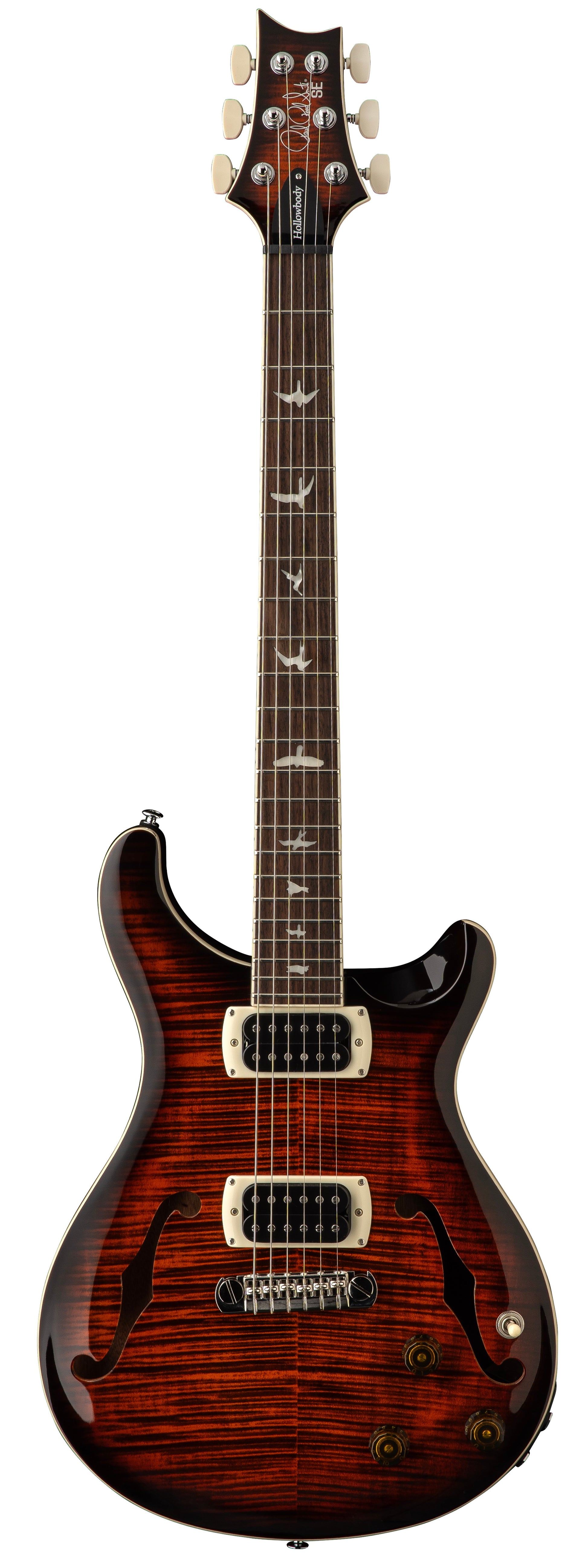 Paul Reed Smith (PRS) SE Flatback Hollowbody I Piezo - Orange Tiger Smokeburst