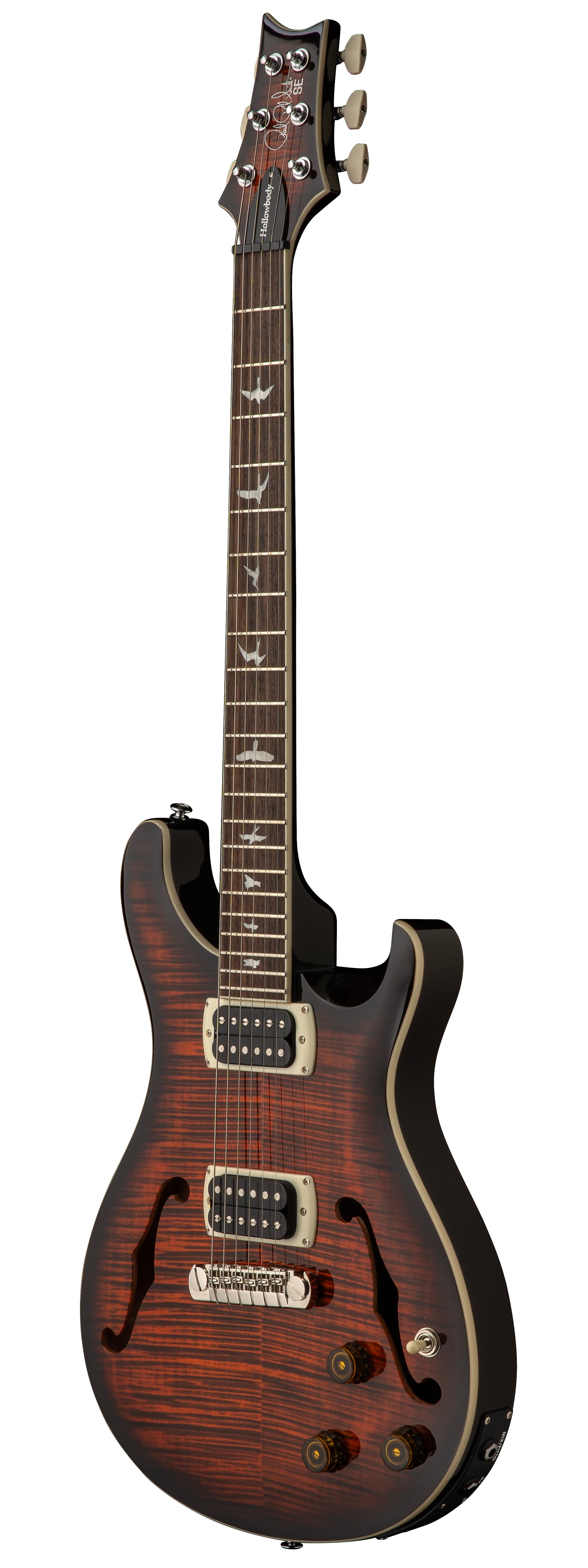 Paul Reed Smith (PRS) SE Flatback Hollowbody I Piezo - Orange Tiger Smokeburst