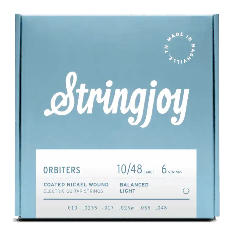 Stringjoy Orbiters | Balanced Light Gauge (10-48) Coated Nickel Wound Electric Guitar Strings