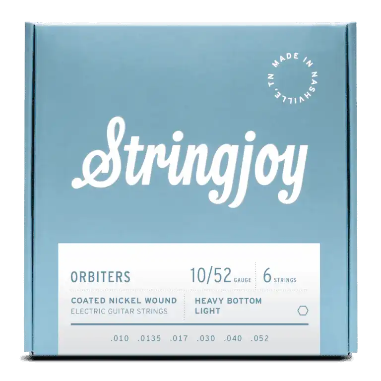 Stringjoy Orbiters | Heavy Bottom Light Gauge (10-52) Coated Nickel Wound Electric Guitar Strings