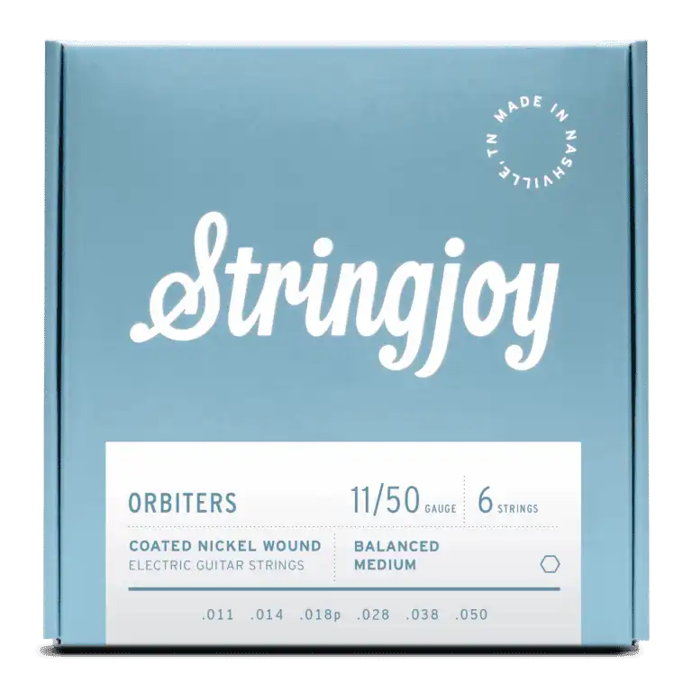 Stringjoy Orbiters | Balanced Medium Gauge (11-50) Coated Nickel Wound Electric Guitar Strings