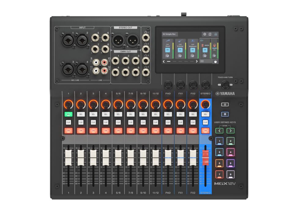 Yamaha MGX12V Digital Mixing Console w/ Video Interface - Black