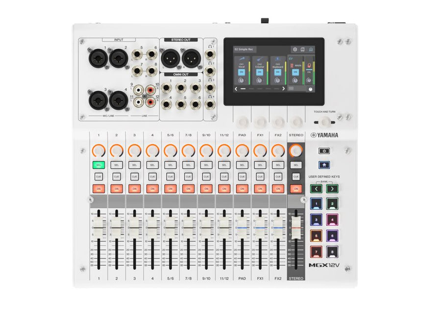 Yamaha MGX12V Digital Mixing Console w/ Video Interface – White