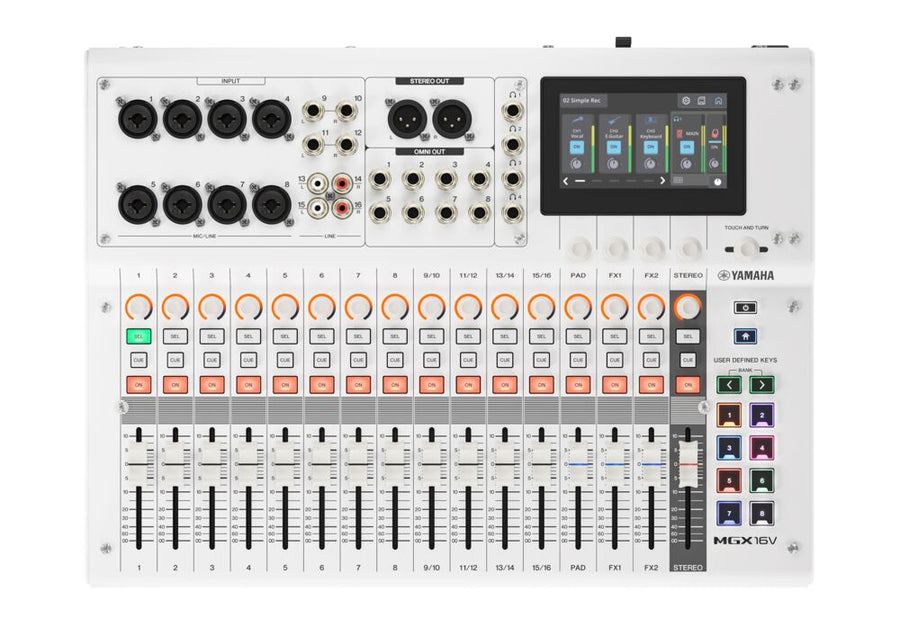 Yamaha MGX16V Digital Mixing Console w/ Video Interface – White