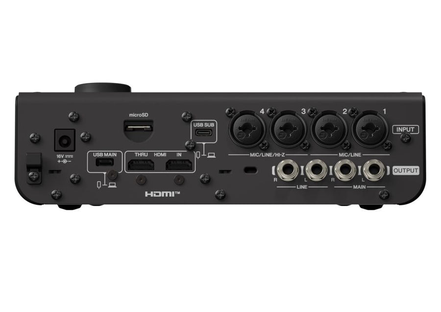 Yamaha URX44V Audio Interface / Mixerface w/ Video Interface – Black