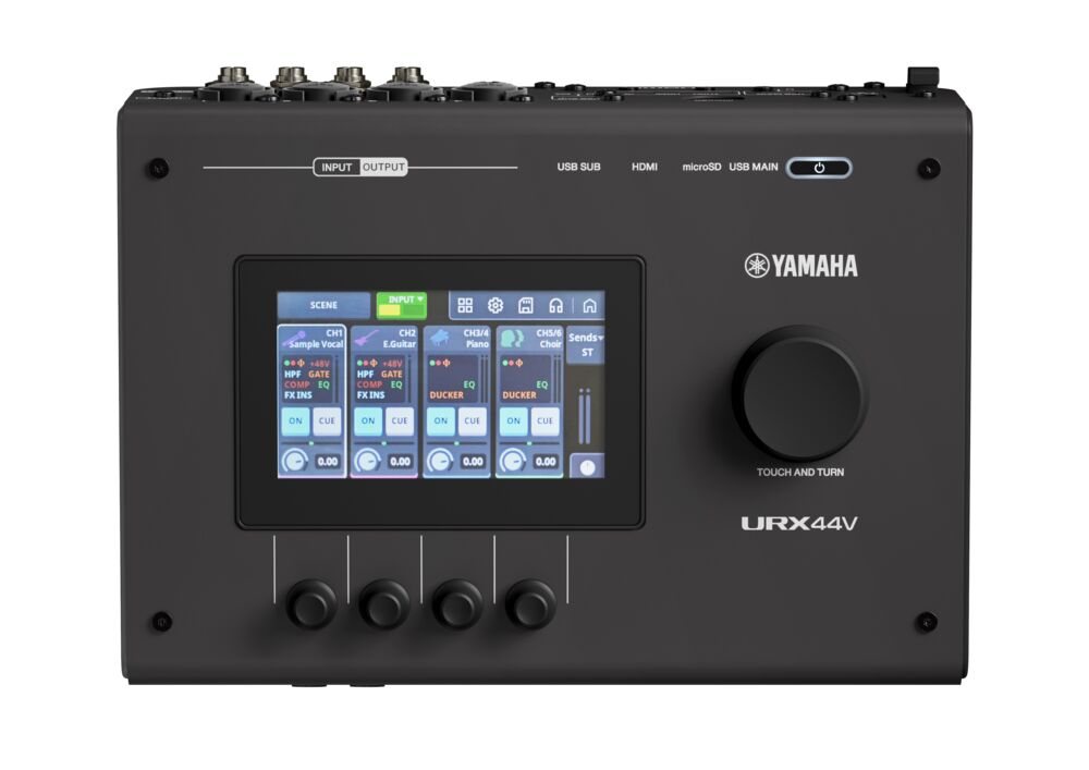 Yamaha URX44V Audio Interface / Mixerface w/ Video Interface – Black